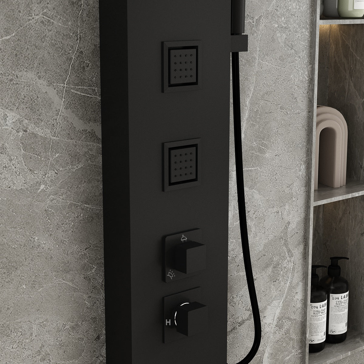 Multi-Function Shower Panel with Spout Rainfall Waterfall for Bathroom