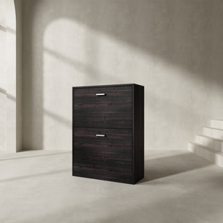 Shoe Cabinet with 2 Flip Drawers for Entryway Modern Shoe Storage Cabinet