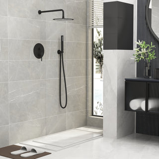 Double-Jet Shower Set Round Handheld Shower and Full Body Spray Jet