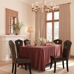 Dining Oak Chair Antique Accent Chairs Upholstered Set of 2 for Kitchen
