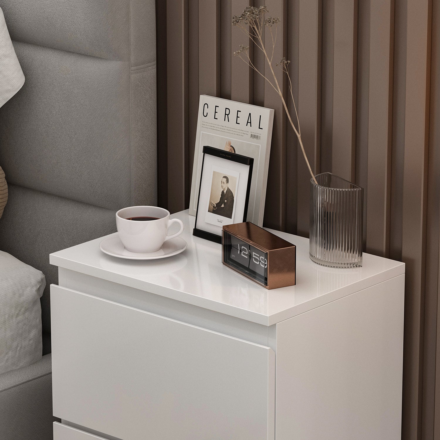 2-Drawer Chest Dresser Sideboard Night Table in Bedroom