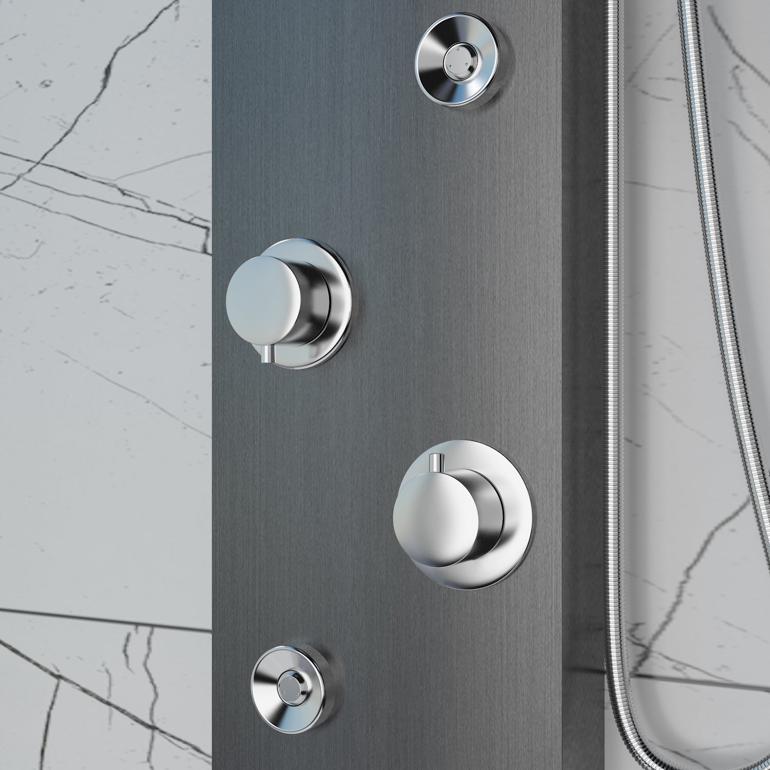 LED Shower Panel Head Rain Massage System and Spout