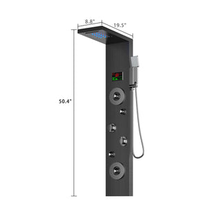 LED Shower Panel Head Rain Massage System and Spout