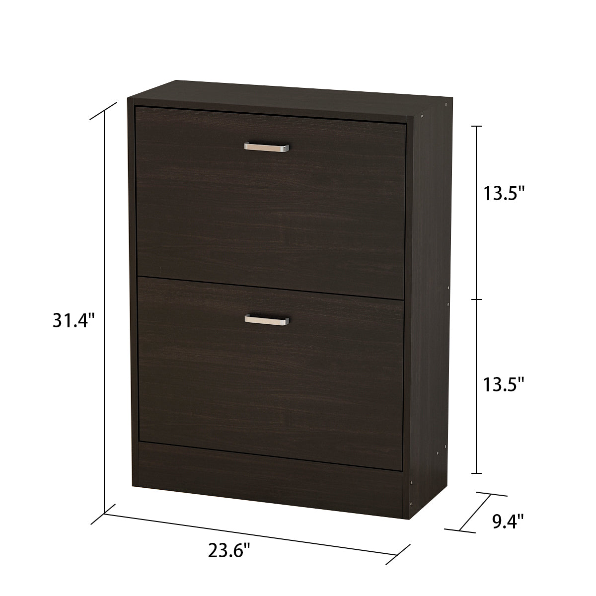 Shoe Cabinet with 2 Flip Drawers for Entryway Modern Shoe Storage Cabinet