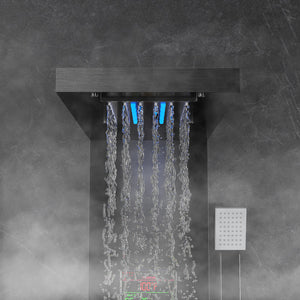 LED Shower Panel Head Rain Massage System and Spout
