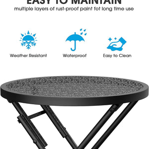 3 Pieces Patio Set Outdoor Iron Patio Furniture Sets