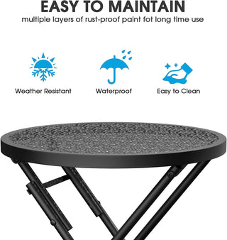 3 Pieces Patio Set Outdoor Iron Patio Furniture Sets