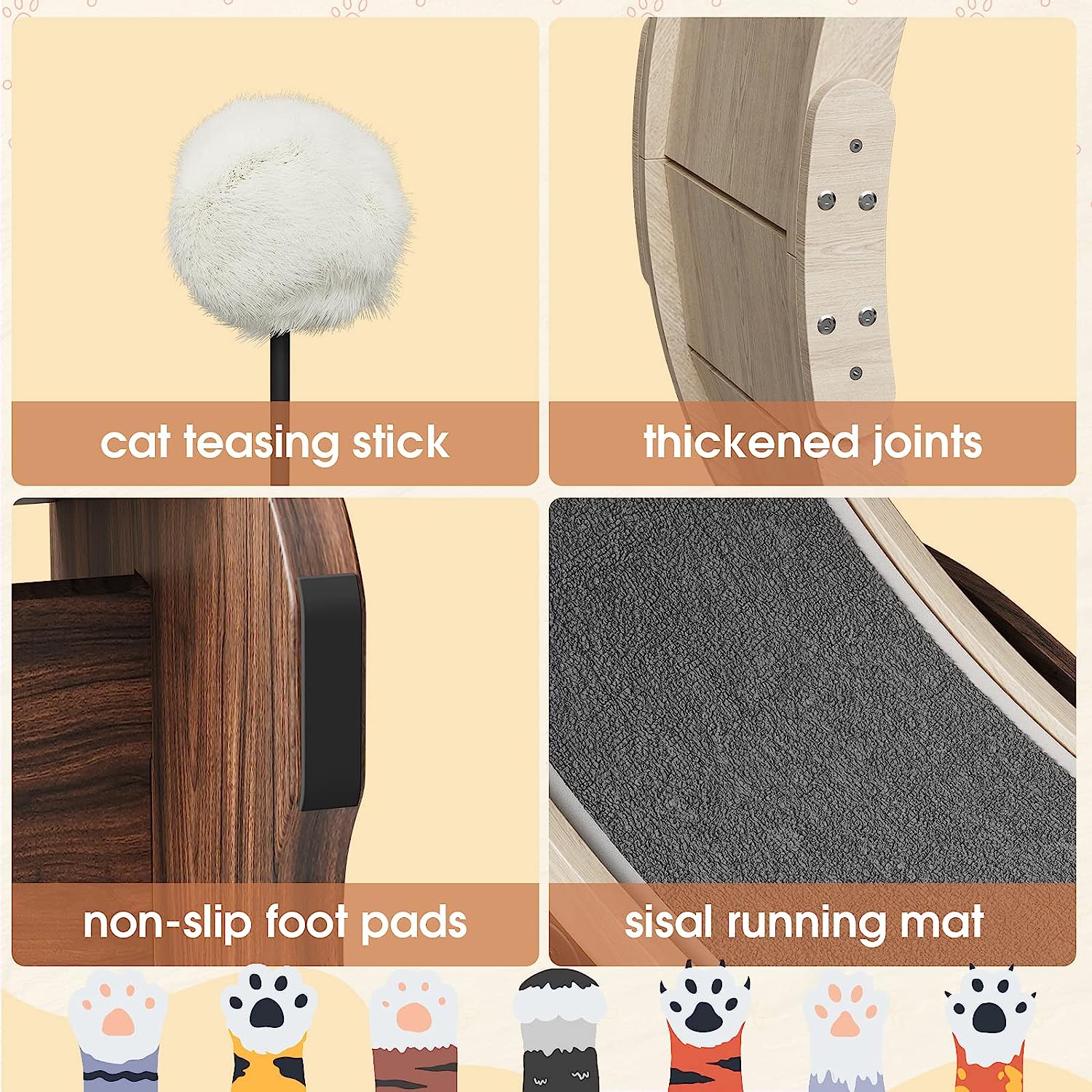 Cat Treadmill Cat Exercise Wheel Running Wheel for Indoor