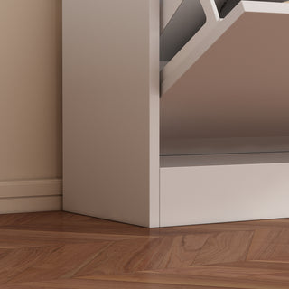 Modern Shoe Storage Cabinet with 3 Flip Drawers Wood Shoe Rack Storage Organizer for Entryway Hallway