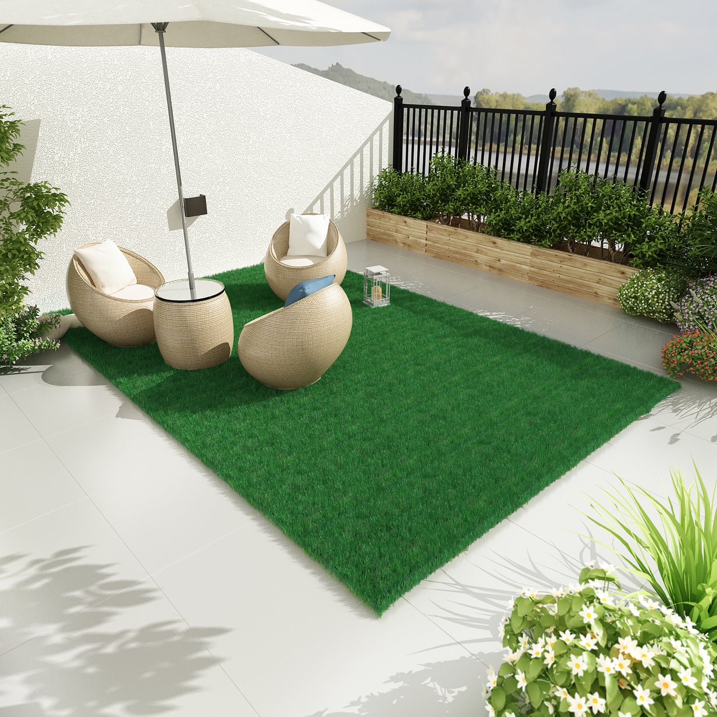 Artificial Grass Turf Outdoor Garden Lawn Artificial Grass Rug
