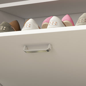 Shoe Cabinet with 2 Flip Drawers for Entryway Modern Shoe Storage Cabinet